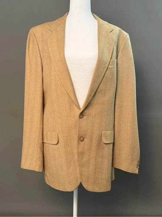 Calvin Klein vintage Men's Camel Tan Two-Button Sport Coat