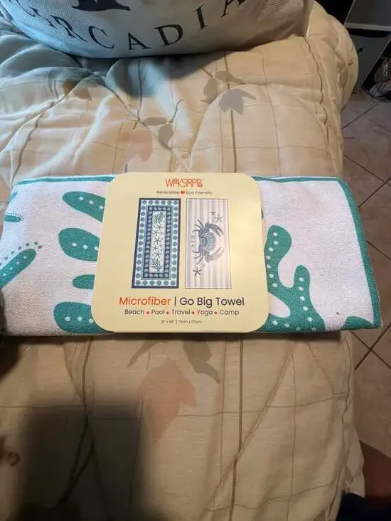 Wekshopp Microfiber Go Big Reversible Beach Towel 31x68