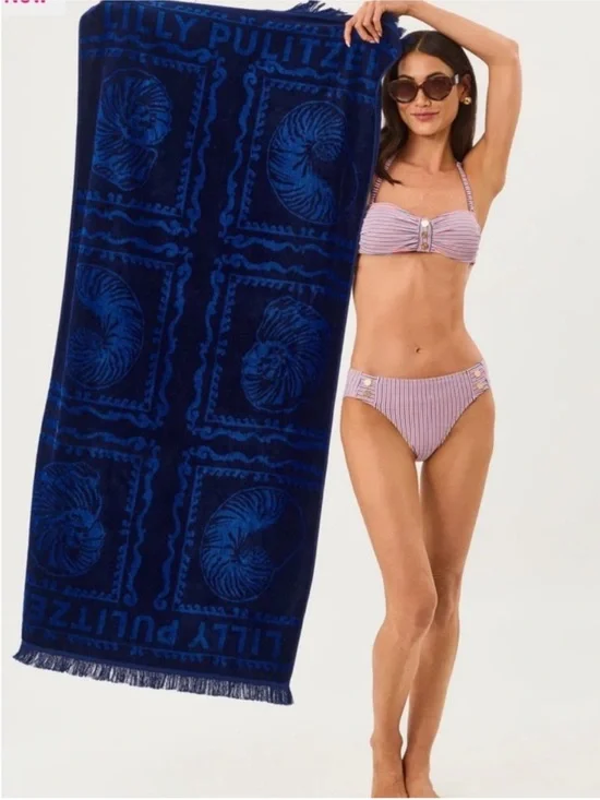 Lilly Pulitzer blue beach towel