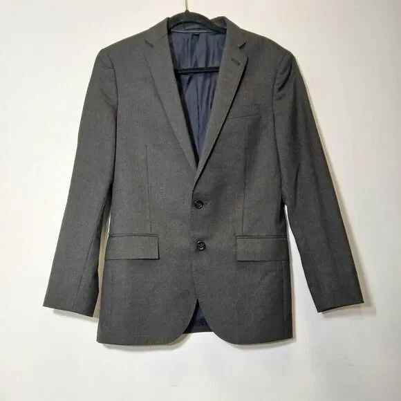J.crew mens 36s ludlow loro piana fine wool blazer charcoal gray