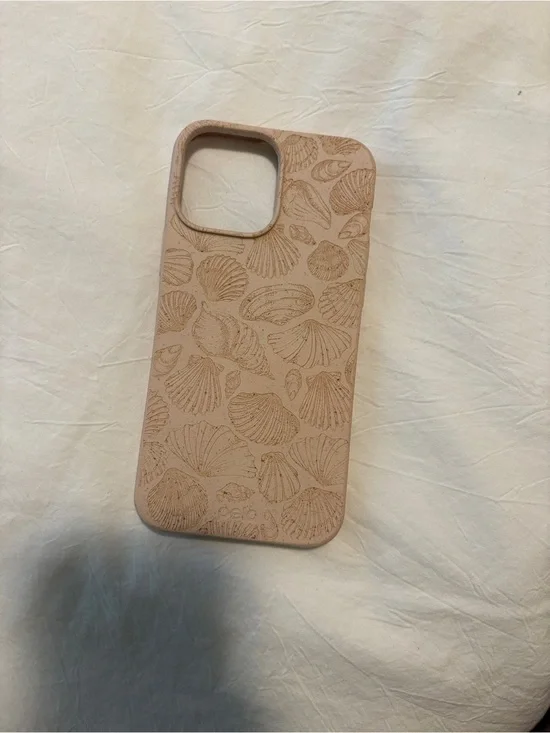 iPhone 13 Pro Max Pela Seashell Embossed Beige Phone Case - Never Used