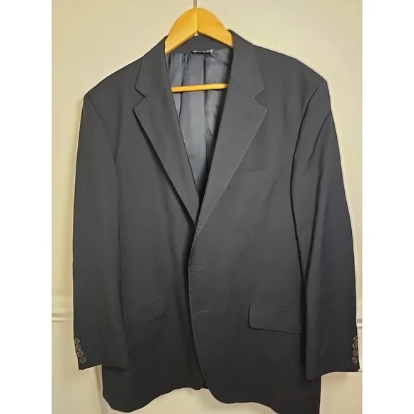 Neiman Marcus Men's‎ Napoli 999 Sport Coat/Jacket/100% Wool, Black 48R LS Italy