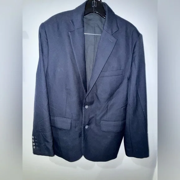LL Bean Mens Blazer 38S Suit Jacket Sports‎ Coat  0KUH3 Navy Blue