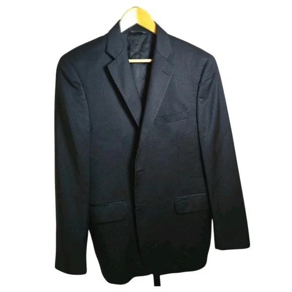 Ermenegildo Zegna Wool Silk Men's Sport Coat‎ Blazer 42 Drop 6 Black Italy Cloth
