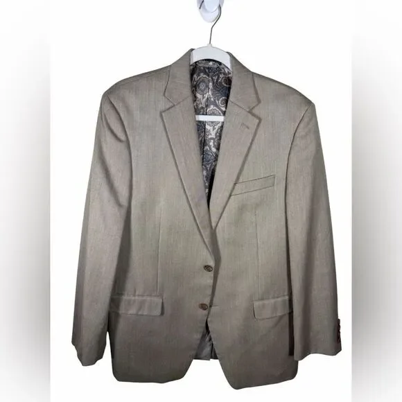 Lauren Ralph Lauren Tan Blazer with Paisley Lining