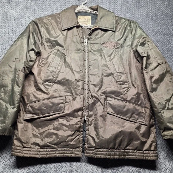 VTG Golden Fleece Industrial Outerwear‎ Jacket Men's 46 Green Quilted Lined USA