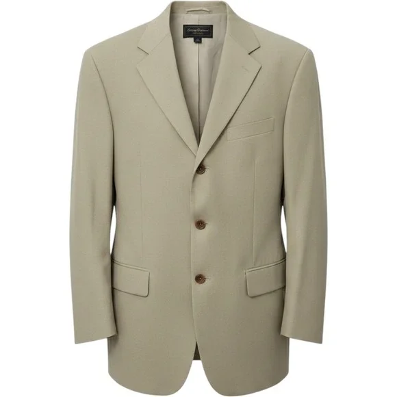 Tommy‎ Bahama Blazer Mens Small Khaki Tan Island Soft 3-Button Sport Coat Jacket