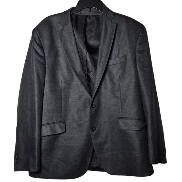 Kenneth‎ Cole Reaction Mens Gray Techni-Cole Blazer Sports Coat Jacket 46R