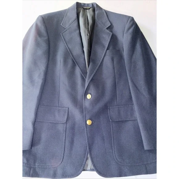 Palm Beach Navy Blue Blazer 42R Lined 2 Gold Button EUC‎ Sport Coat Grandpacore