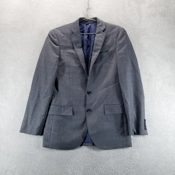 J Crew Suit Jacket Mens 36R Gray‎ Wool Ludlow Slim Fit 2 Button Office Career