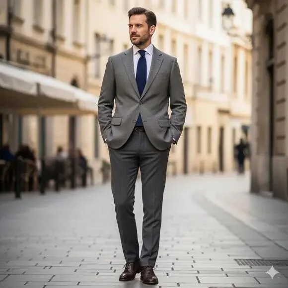 Men's Jos A‎ Bank Brown/Grey Wool Blend Herringbone micro velour Blazer Jacket