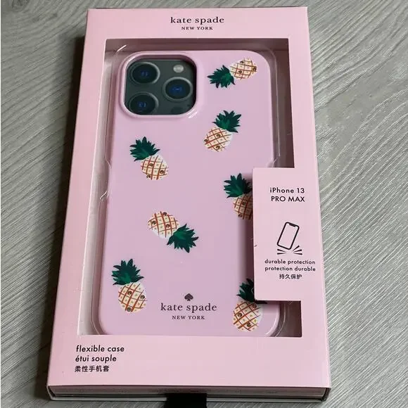 Kate Spade Jeweled Pineapple  Pink Iphone 13 PRO MAX case