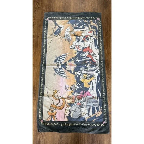 Vintage Disney Villains Beach Pool Towel 60x32 Cruella HOOK Ursula SCAR Ka