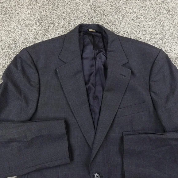 VTG Brooks Brothers 346 Blazer Mens‎ 41 Gray Blue Wool Sport Coat Jacket Top Y2K