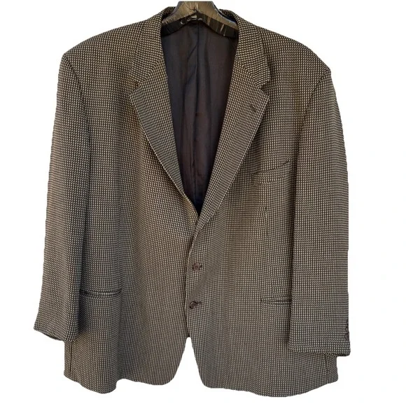 Pierre Cardin Vintage Brown Blazer Mens Made‎ In USA Pit-pit 30