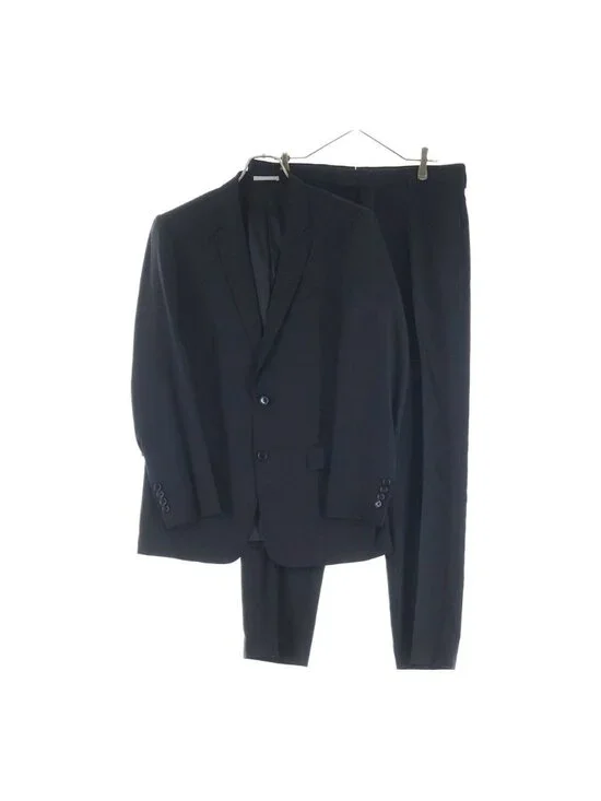 Dior Cashmere Tailored Jacket Trousers Pants Set Suit Black