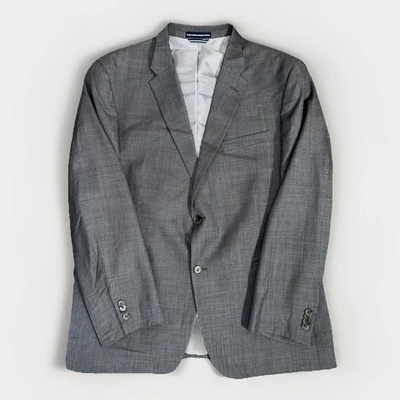 Tommy Hilfiger 44R Gray Two Button Wool Blazer DBL Vent