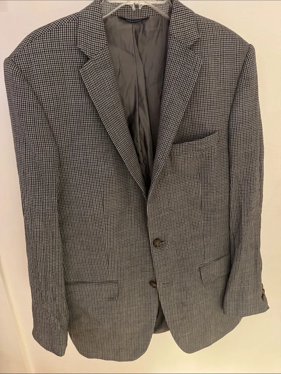 ✨Vintage✨ Men's RALPH LAUREN Black and White Houndstooth Sport Coat