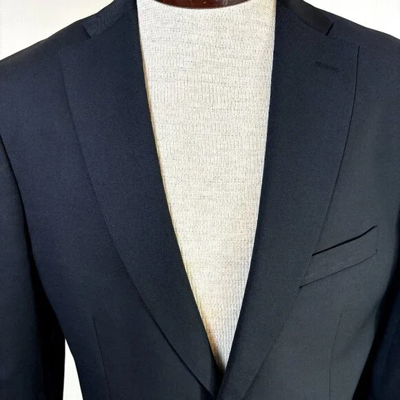 Stile Benetton Sport Coat Blazer 50 EU/40-41 US Wool‎ Blend Slim Fit Suit Jacket