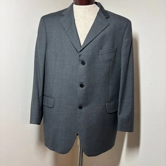 Coppley Ermenegildo Zegna Wool Sport Coat Gray Single Breasted Mens Size‎ 40R
