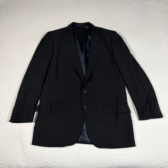 Ermenegildo Zegna Blazer‎ Men 52C Navy Blue Classic Luxury Wool Sport Coat EUC
