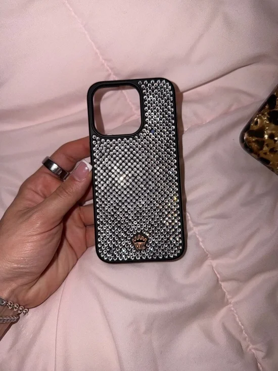 Velvet Caviar Black Crystal Rhinestone Phone Case