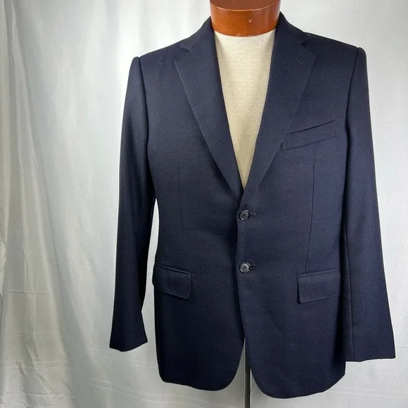 Ermenegildo Zegna Su Misura Pure‎ Wool Navy Pinstripe Jacket Blazer 42R