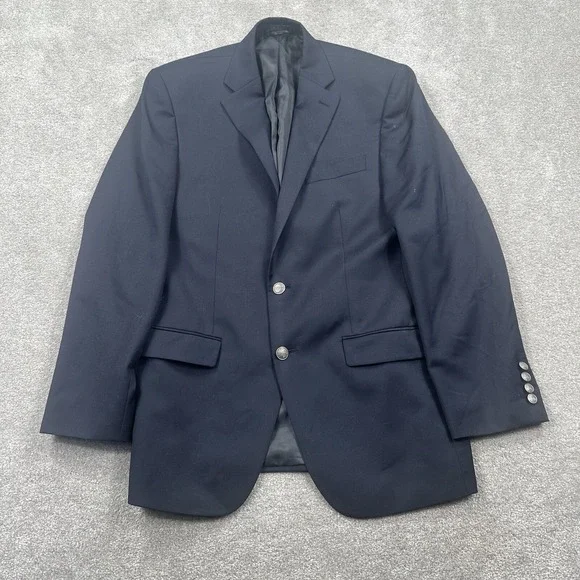 Michael Kors Men's Suit Coat Blazer Size 38 R‎ Navy Blue Wool Blend