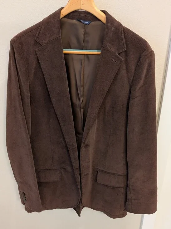 Gap Men's Brown Corduroy Blazer - Classic Casual Tailoring - Size M