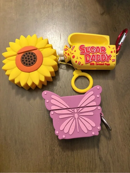 Sunflower, Candy & Pink Butterfly AirPod pro cases