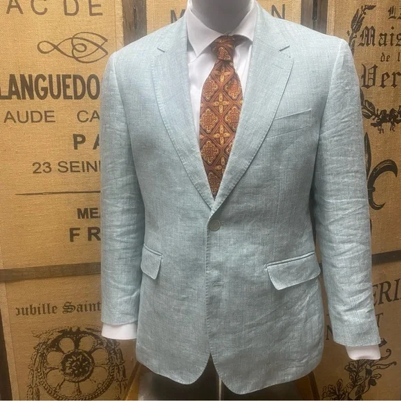 Hackett London Linen Hopsack Blazer, 42R