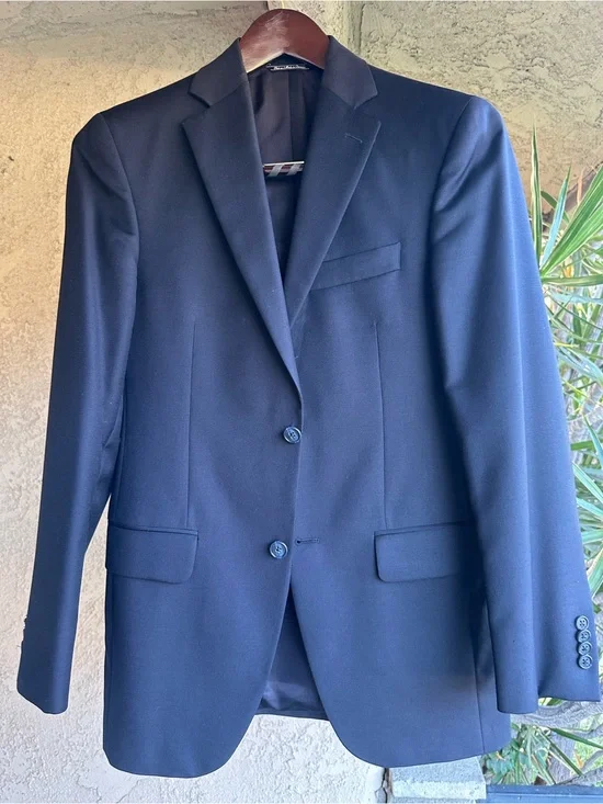Saks Fifth Avenue Men's Navy Blue Two-Button Blazer