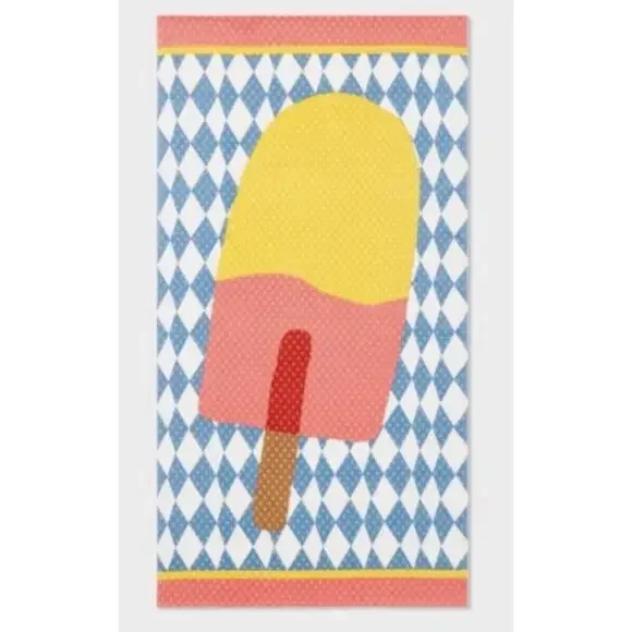 Room Essentials Popsicle Beach Towel 6’ Long 100% Cotton Extra Long