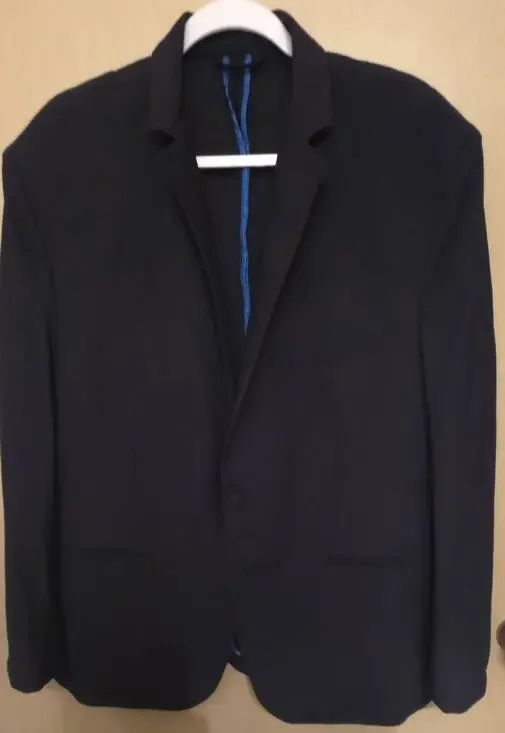 Twillory Tailored for the Hustle Navy Performance Blazer Sport Coat 48R Black