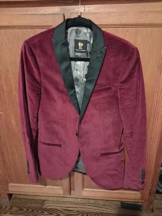 Velvet Blazer With Satin Collar - Noose & Monkey