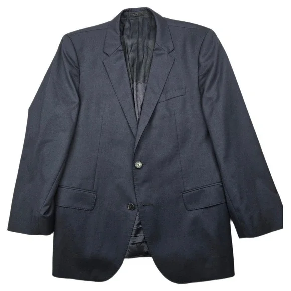 Hugo Boss‎ Blazer Mens 42S Navy Blue Virgin Wool Guabello Super 120 Sport Coat