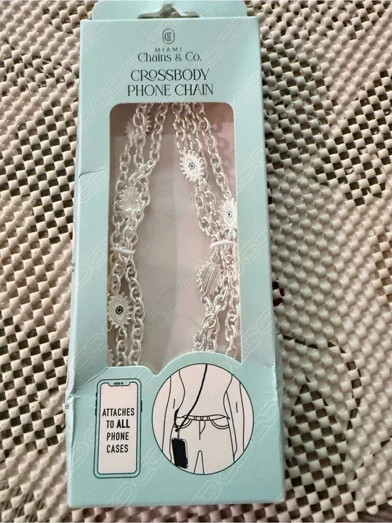 Silver Crossbody Phone Chain