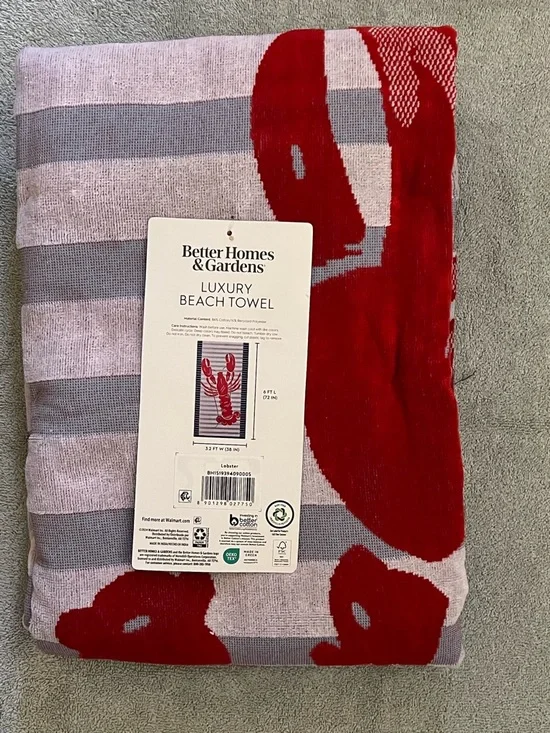 Oversized Luxury Lobster Beach Towel