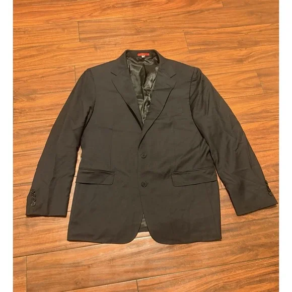 Bartorelli Napoli Wool,Cashmere Blazer 44 Black Sport Coat, See Measurements