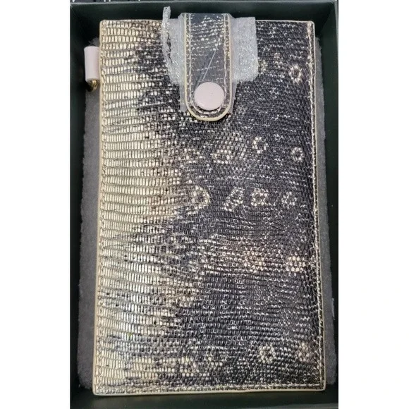 NWT LOGO by Lori Goldstein Embossed Snake Phone Sleeve RFID 115532