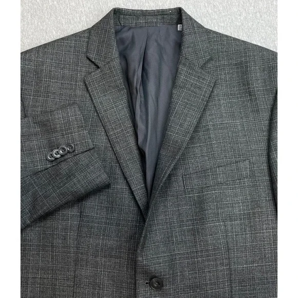 Michael Kors Blazer Mens 42S Plaid 2-Button Single Breast Lined Notch Lapel