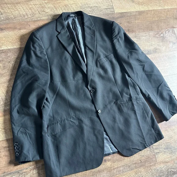 Men's Haggar Black Pinstripe Sport Coat & Blazer