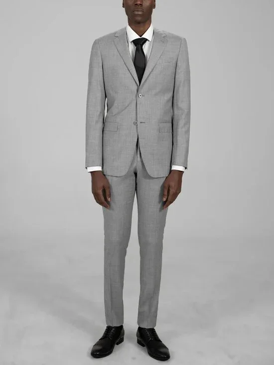 Alan Dupetit Glacier Grey Two Button Suit × 1 36S/30W (slim)
