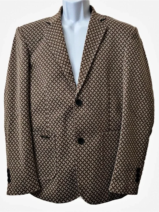 WeVar, Men’s Two Button Patch Pocket Blazer Office Wedding
