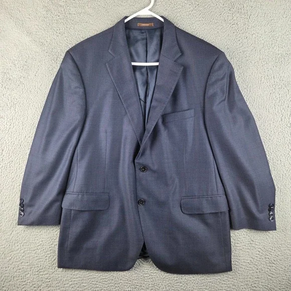 Peter Millar Blazer Sport Coat Jacket 2-Button‎ Laine Wool Mens 46R Blue