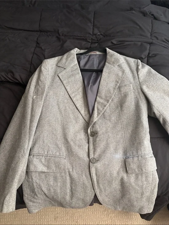Men's Classic Gray Two-Button Blazer