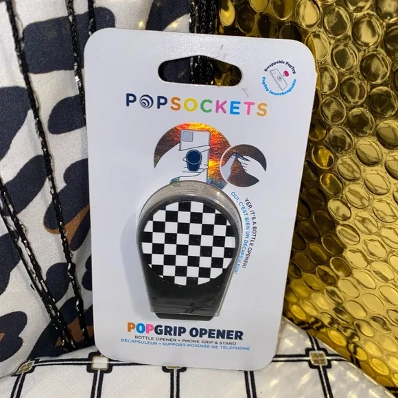 SALE! POPSOCKET CHECKERED POP GRIP BOTTLE OPENER