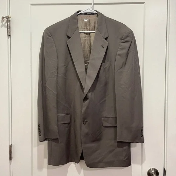Hart Schaffner Marx Trend Mens 42R Blazer Brown Super 100s Worsted Wool USA Made
