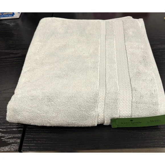 Kate Spade Bath Towel Light Gray Blue 30