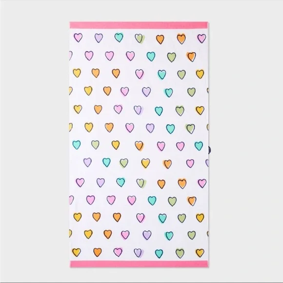 NWT Roller Rabbit x Target - Disco Hearts Wave Beach Towel